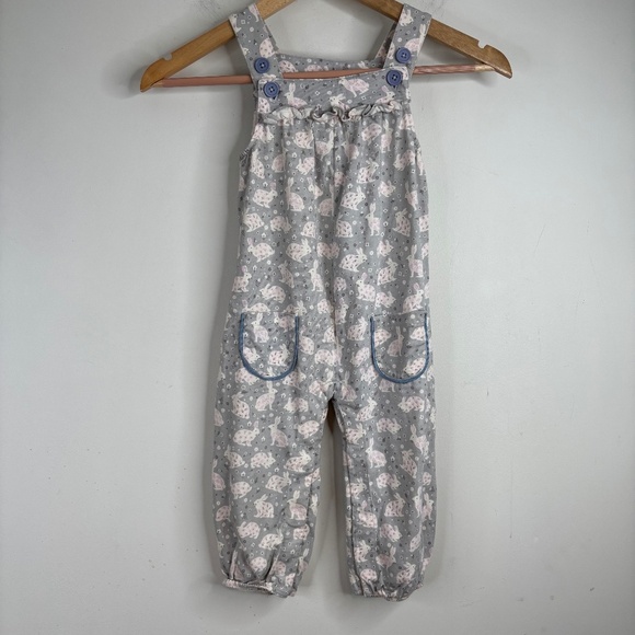 Baby Boden Romper Infant Baby 18-24 Mos Sleeveless Jumper Bunny Pockets Whimsy - Picture 1 of 9